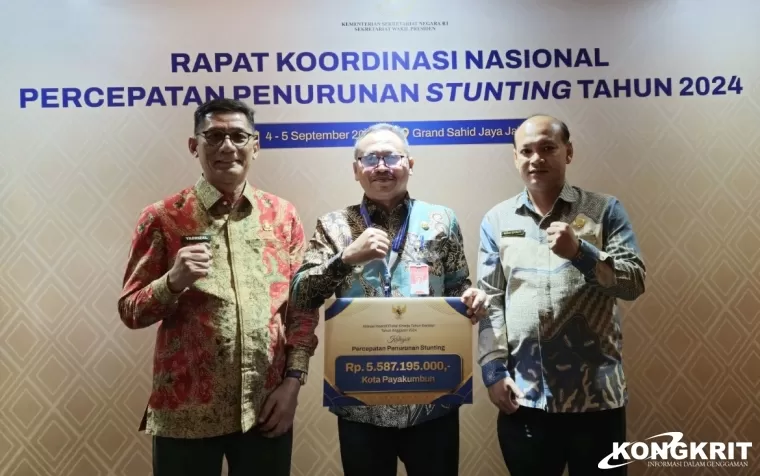 Berhasil Turunkan Angka Stunting, Pemko Payakumbuh Terima Dana Insentif Fiskal 2024 dari Wapres RI