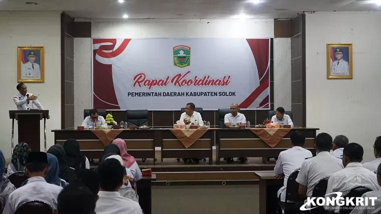 PJS Bupati Solok Pimpin Rapat Koordinasi Bersama Jajaran Pemda Kabupaten Solok (Foto: Dok.Istimewa)