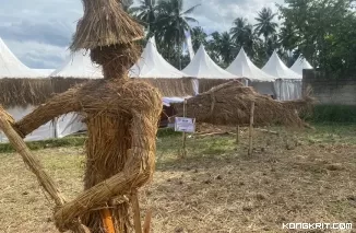 Rang Solok Baralek Gadang, Hamparan Sawah Solok Dihiasi Karya Seni Jerami (Foto: Dok.Istimewa)