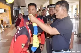 Pemko Pariaman Sambut Hangat Kedatangan Atlet Sepatu Roda Usai Raih Medali di PON XXI Aceh-Sumut (Foto: Dok.Istimewa)