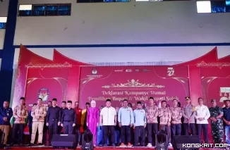 Tiga Pasangan Calon Bupati Solok Resmi Deklarasikan Kampanye Damai 2024 (Foto: Dok.Istimewa)