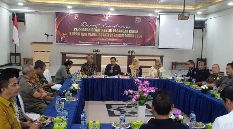 Jelang Debat Publik Paslon Bupati dan Wakil Bupati, KPU Pasaman Gelar Rakor Persiapan