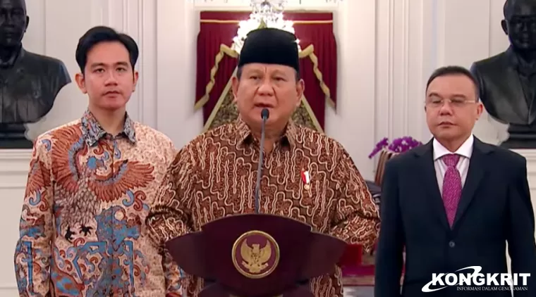 Prabowo Subianto Umumkan Daftar Menteri Kabinet Merah Putih, Berikut Susunannya