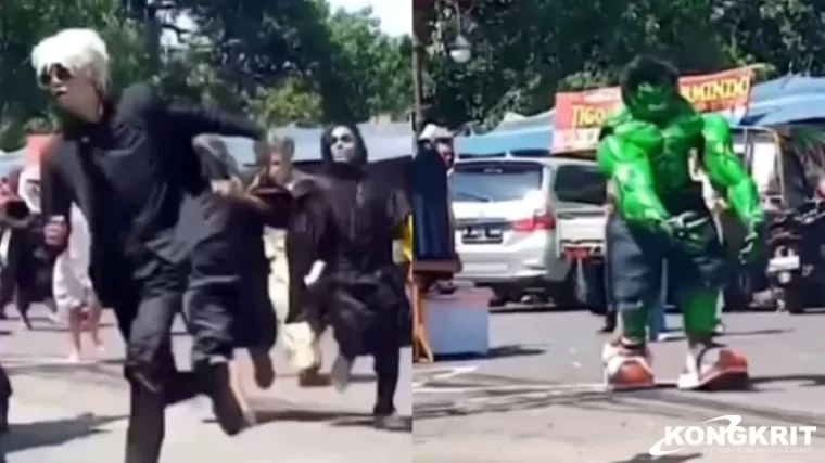 Viral Aksi Kejar-kejaran Satpol PP dengan Cosplayer Super Hero di Bandung, Ini Faktanya