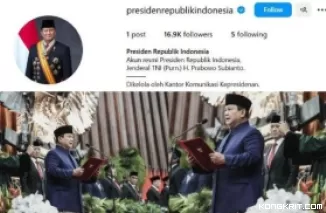 Baru Dibikin, Pengikut Akun Instagram Presiden Prabowo Sudah Capai 200 Ribu Lebih