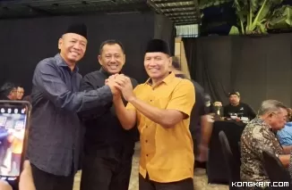 Heru Tjahjono (tengah) bersama Gatut Sunu - Ahmad Baharudin