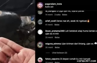 Fenomena Hujan Es di Pagar Alam Viral di Media Sosial