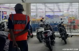 viral video, minimarket imbau pelanggan jangan beri uang ke juru parkir liar