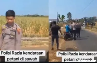 Viral Video Polisi Tengah Razia di Area Sawah di Yogyakarta, Picu Reaksi dari Sejumlah Warganet