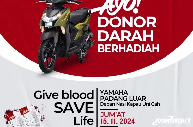 Kolaborasi Yamaha Tjahaja Padang Luar dan PMI Kota Bukittinggi Gelar Donor Darah