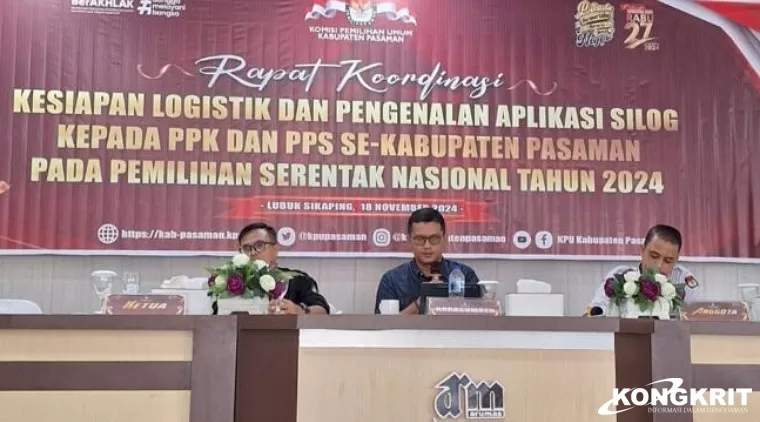 KPU Pasaman Gelar Rakor Kesiapan Logistik dan Pengenalan Aplikasi SILOG