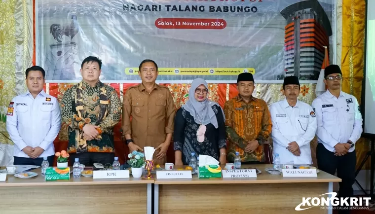 Monitoring Hasil Penilaian Perluasan Percontohan Desa Anti Korupsi di Nagari Talang Babungo