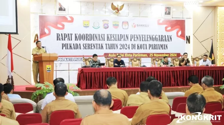 Pj. Sekdako Kota Pariaman Buka Rapat Koordinasi Persiapan Pilkada Serentak 2024