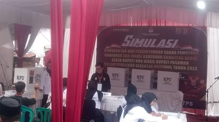 Tingkatkan Pemahaman Masyarakat, KPU Pasaman Gelar Simulasi Pemungutan dan Penghitungan Suara