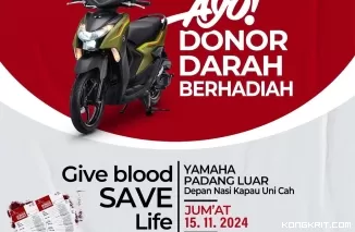 Kolaborasi Yamaha Tjahaja Padang Luar dan PMI Kota Bukittinggi Gelar Donor Darah