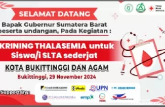 Persatuan Dokter Spesialis Patologi Klinik Gelar Skrining Thalasemia di Bukittinggi