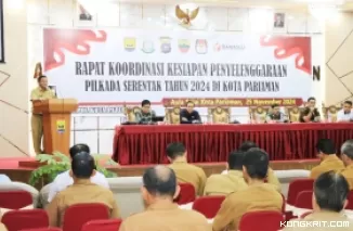 Pj. Sekdako Kota Pariaman Buka Rapat Koordinasi Persiapan Pilkada Serentak 2024