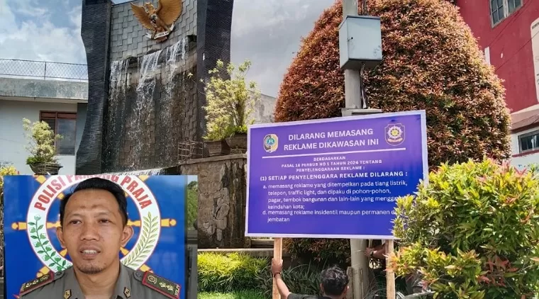 Satpol PP Tulungagung Pasang Papan Larangan Pemasangan Reklame Pada Sejumlah Titik di Wilayahnya, Ini Tujuannya