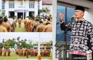 Pj Walikota Pariaman Pimpin Apel Gabungan Disiplin dan Perhatian pada Pegawai Jadi Sorotan