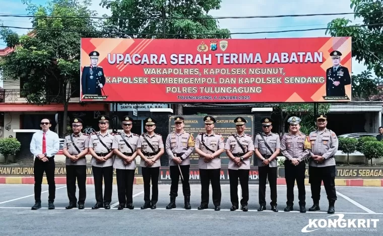 Awal Tahun 2025, Jabatan Wakapolres dan Tiga Kapolsek Resmi Berganti, Ini Penjelasan Kapolres Tulungagung