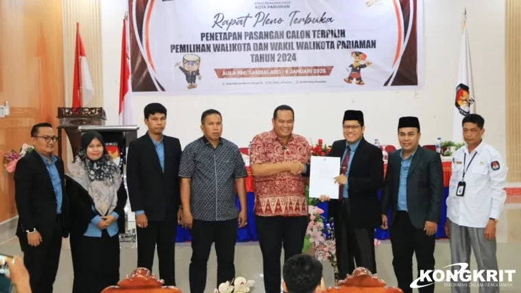 KPU Kota Pariaman Tetapkan Yota Balad -- Mulyadi Sebagai Wako dan Wawako Terpilih Periode 2025-2030