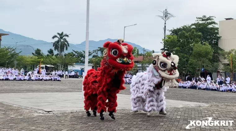 Tim Barongsai HBT Juara Dunia Tampil di Hari Amal Bakti Kemenag RI ke-79