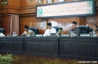 DPRD Kabupaten Solok Adakan Rapat Paripurna Pengumuman Masa Jabatan serta Pengumuman Terpilih Bupati dan Wabup