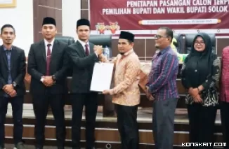 Rapat Pleno Terbuka Penetapan Pasangan Calon Terpilih Pemilihan Bupati dan Wakil Bupati Solok Tahun 2024