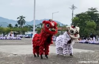 Tim Barongsai HBT Juara Dunia Tampil di Hari Amal Bakti Kemenag RI ke-79