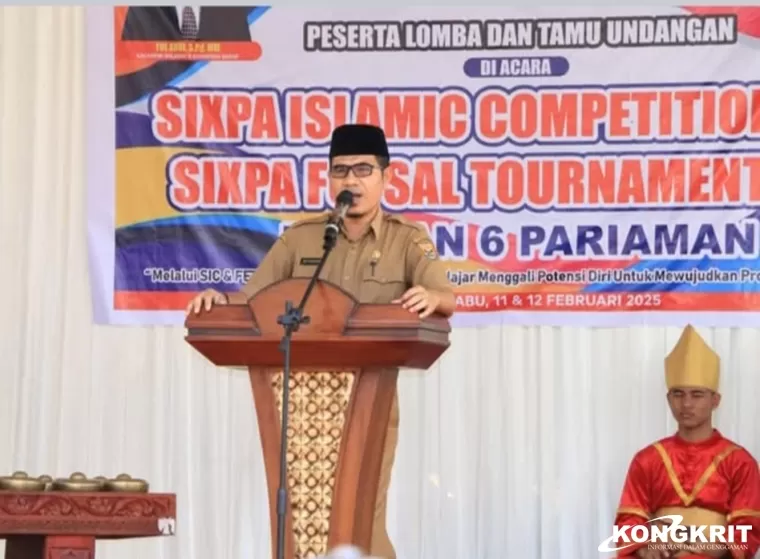 Plt. Kadis Dikpora Kota Pariaman Resmikan Sixpa Islamic Competition dan Futsal Tournament 2025