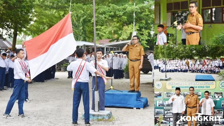 Plt Kepala Dinas Dikpora Riky Falantino Jadi Inspektur Upacara di MTsS Muhammadiyah Kuraitaji