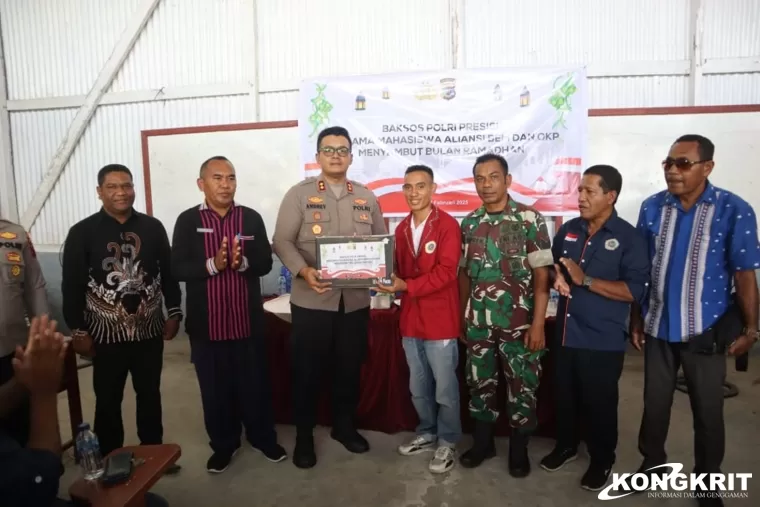 Polres Nagekeo Gelar Bakti Sosial Menyambut Ramadhan 1446 H, Bagikan Sembako untuk Mahasiswa INF