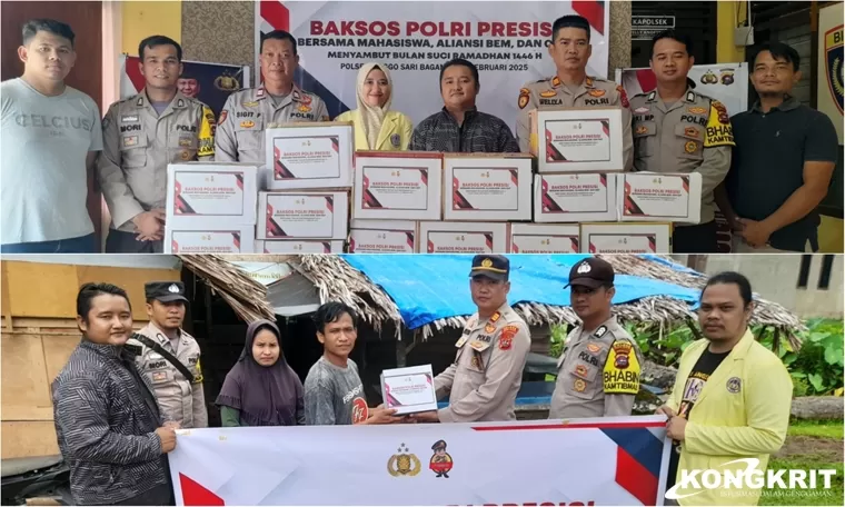 Polsek Linggo Sari Baganti Gelar Bakti Sosial, Bagikan Sembako Sambut Ramadhan 1446 H