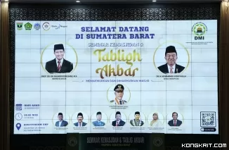 Gubernur Mahyeldi Dampingi Ketua DMI Jusuf Kalla dalam Tabligh Akbar dan Seminar Menyambut Ramadhan