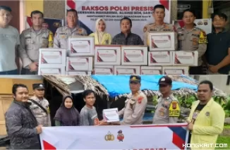 Polsek Linggo Sari Baganti Gelar Bakti Sosial, Bagikan Sembako Sambut Ramadhan 1446 H