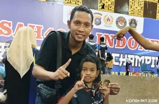 Raisa Aulia Atlet Cilik Peraih Emas Pertama di SAH484T INDONESIA Nasional Taekwondo Championship 2025