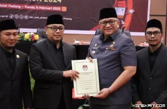 KPU Kota Padang Tetapkan Fadly Amran-Maigus Nasir sebagai Walikota dan Wakil Walikota Terpilih 2025-2030