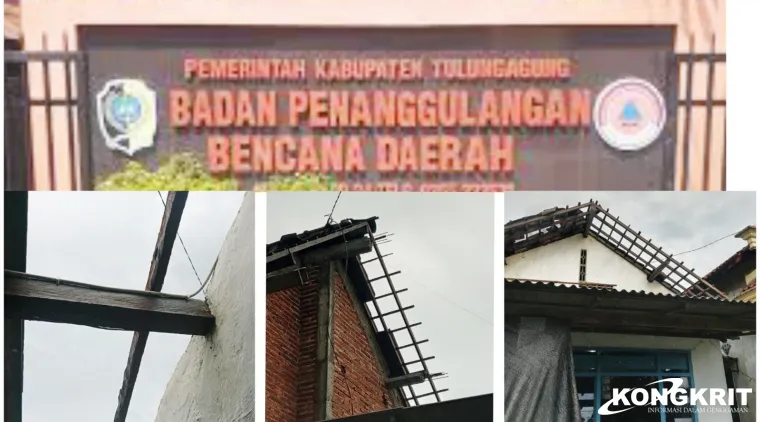 BPBD Tulungagung mendata puluhan rumah warga di wilayah Kecamatan Sumbergempol dan Ngunut Rusak Ringan akibat hujan deras disertai angin kencang