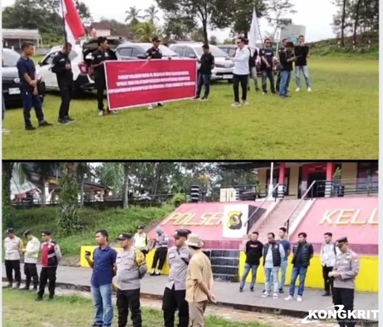 DPD-LAN Musi Banyuasin Gelar Aksi Damai di Polsek Keluang, Tuntut Penindakan Terhadap Koperasi Inkotani Perindo