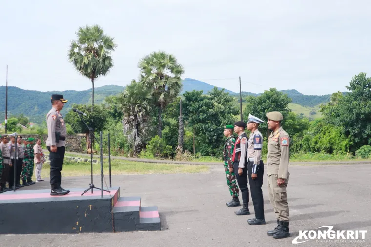 Polres Nagekeo Laksanakan Apel Gelar Pasukan Operasi Ketupat Turangga 2025