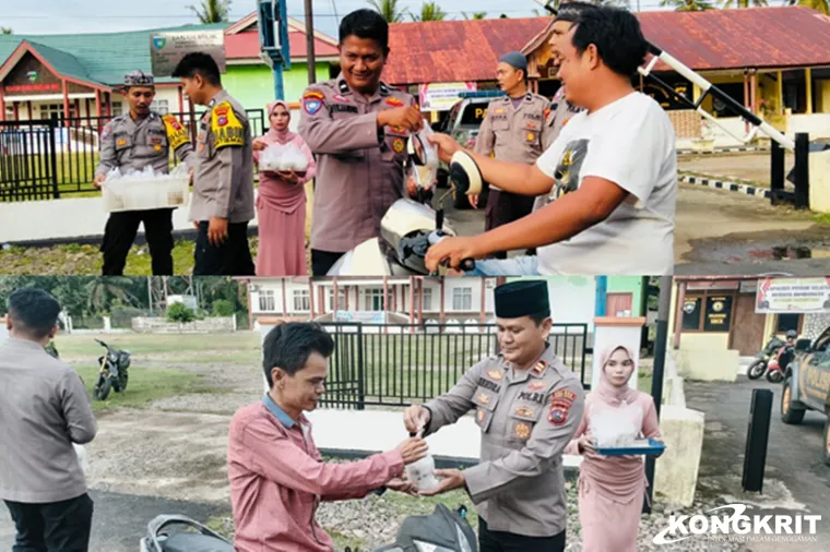 Polsek Pancung Soal Bagikan Ratusan Takjil untuk Berbuka Puasa