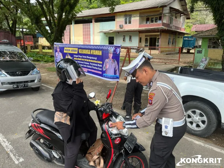 Satlantas Polres Pessel Sosialisasikan Program Mudik Aman Keluarga Nyaman dan Layanan Hotline 110