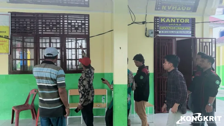 Tim Kejari Rokan Hilir Lakukan Audit Fisik pada Rehabilitasi SMPN 4 Pasir Limau Kapas