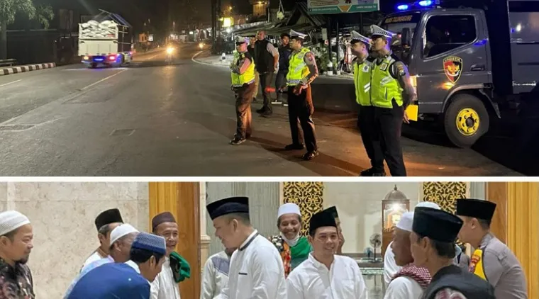 Kapolres Tulungagung AKBP Muhammad Taat Resdi memimpin langsung operasi skala besar dan safari subuh di Kalidawir.