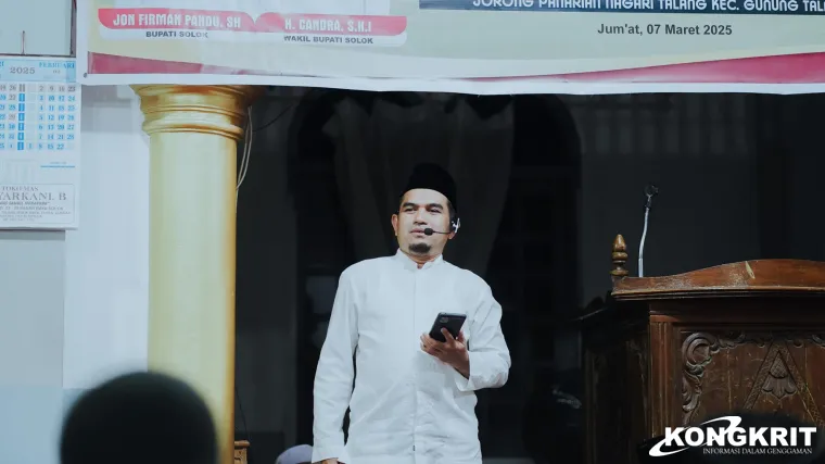 Wakil Bupati Solok H. Candra Lakukan Safari Ramadhan ke Mesjid Durul Qudus Nagari Talang