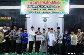 Bupati Sabar AS Dampingi Tim Safari Ramadhan Provinsi Sumbar Kunjungi Masjid Nurul Hikmah di Lubuk Sikaping