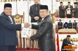 Penyerahan Memori Serah Terima Jabatan Wako Pariaman Periode 2025-2030 Berjalan Khidmat