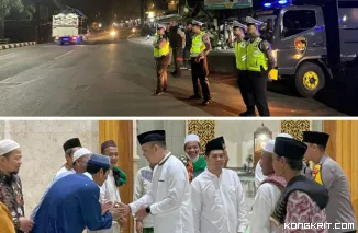 Kapolres Tulungagung AKBP Muhammad Taat Resdi memimpin langsung operasi skala besar dan safari subuh di Kalidawir.