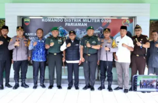 Wawako Pariaman Sambut Kunjungan Kerja Danrem 032Wirabraja di Kodim 0308 Pariaman