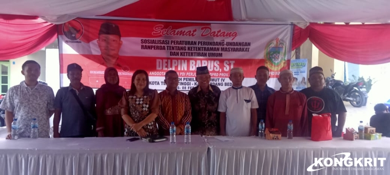 Anggota DPRD Sumut Delpin Barus ST Sosialisasikan Ranperda Ketentraman dan Ketertiban Umum di Tebingtinggi